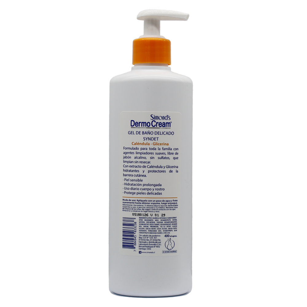 DermoCream Gel de Baño Syndet Caléndula - Imagen 2