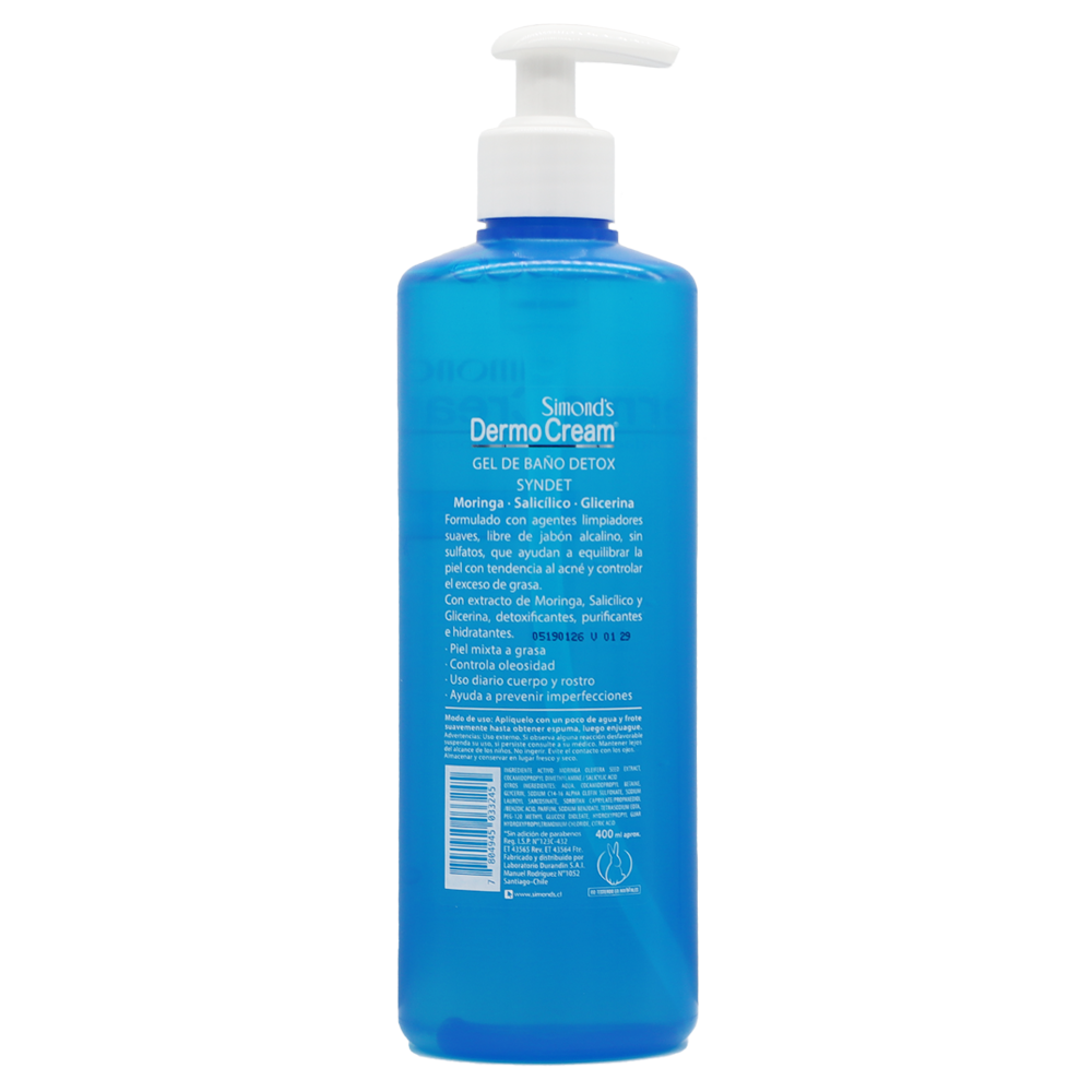 DermoCream Gel de Baño Syndet Detox - Imagen 2